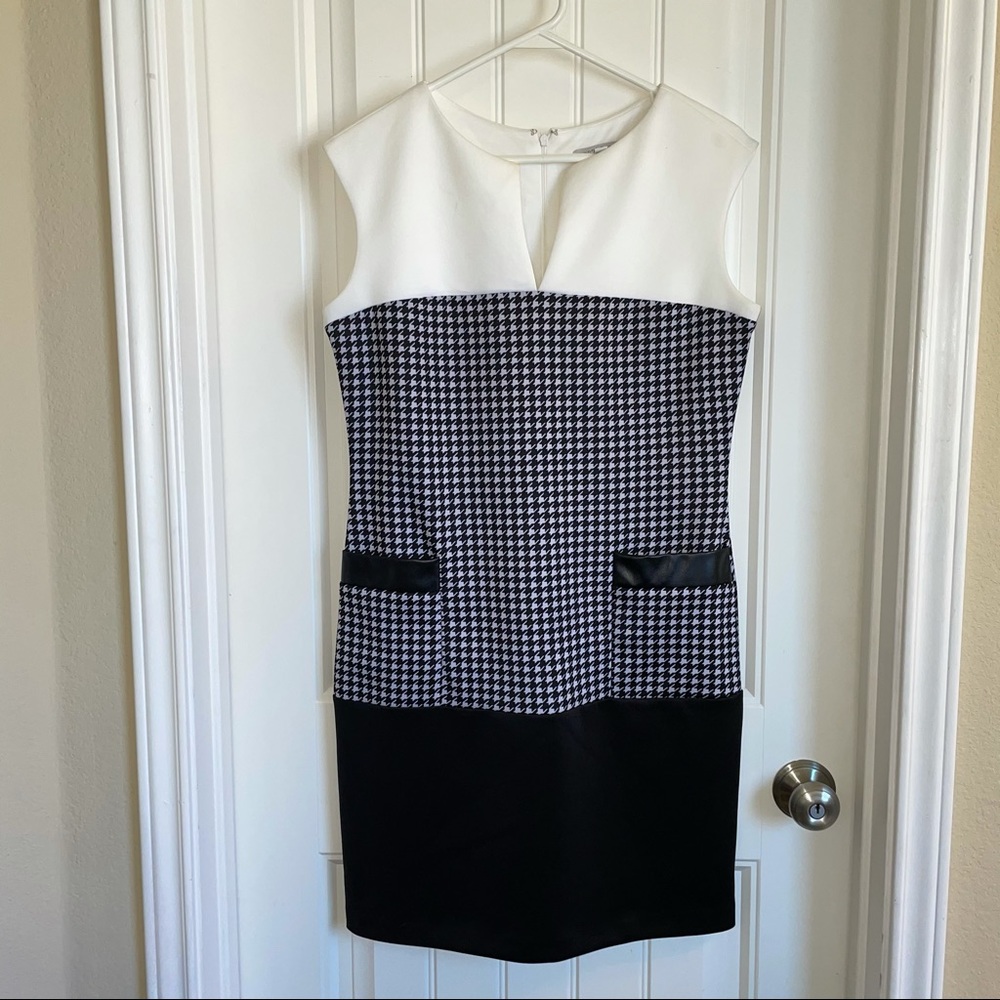 Sandra Darren colorblock zip up dress size 8